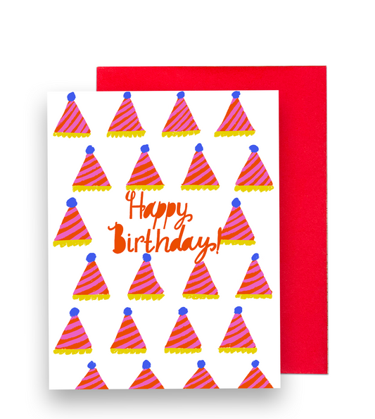 Birthday wishes with some party hats