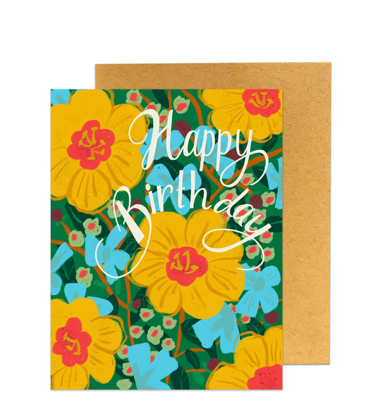 Birthday wishes with a flower bouquet!