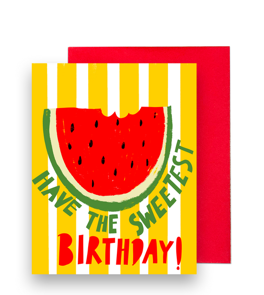 Birthday wish with watermelon
