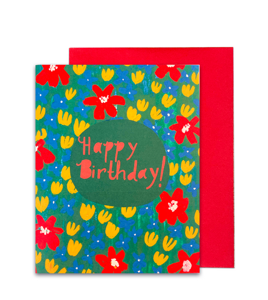 Birthday wishes with flowers