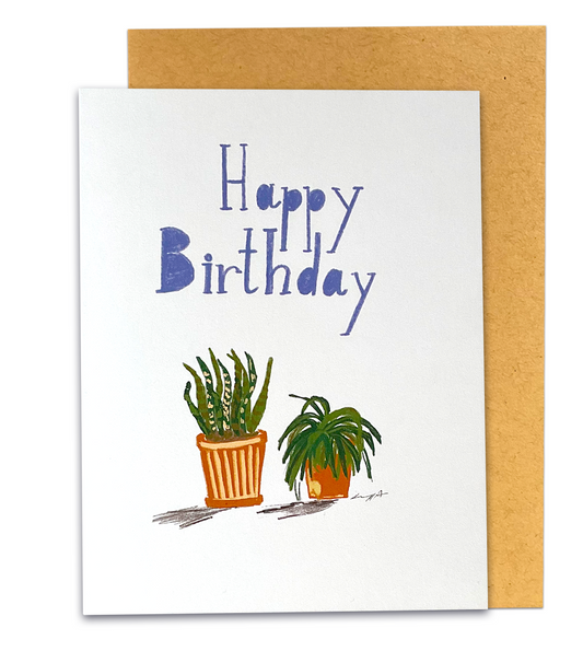 Birthday Card With plants