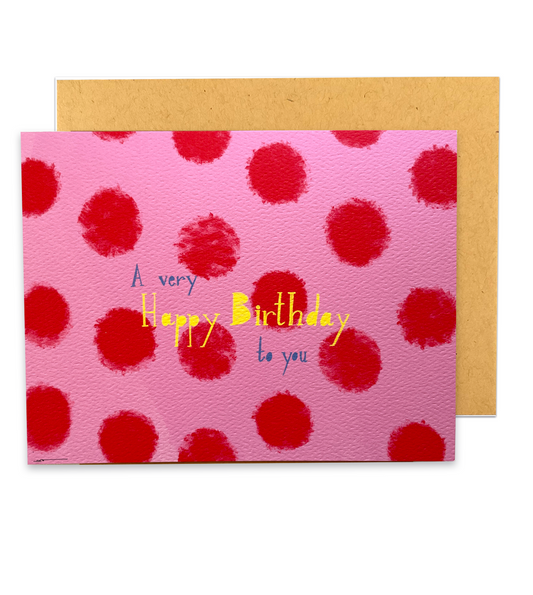 Birthday Wish with not so itsy bitsy Polka Dotted Cards