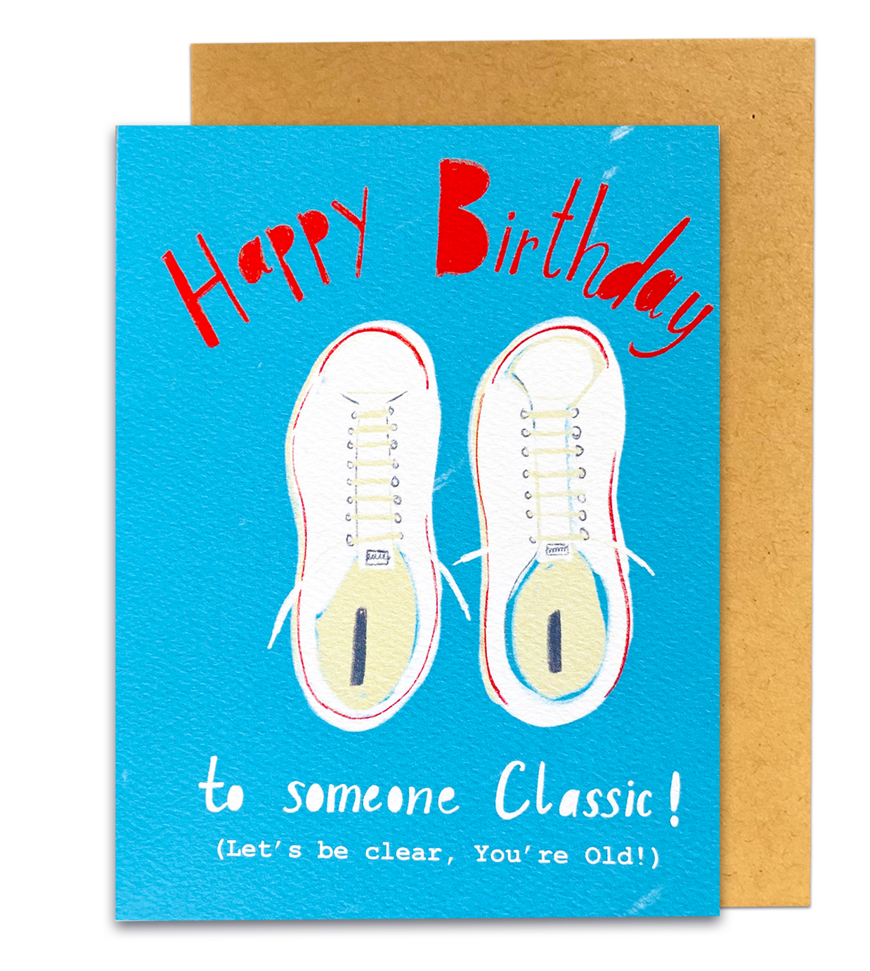 Birthday Card with Classic White Sneakers