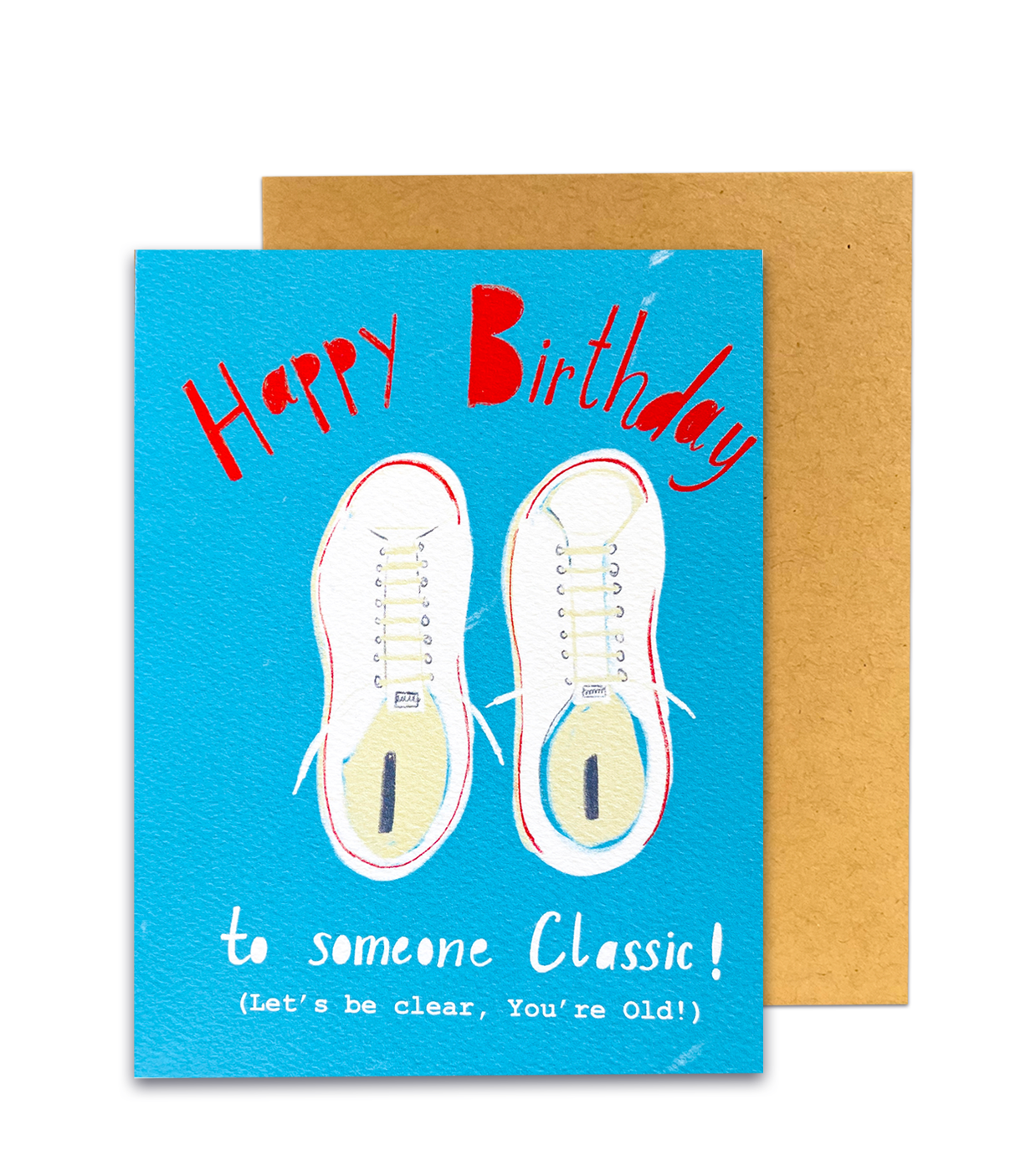 Birthday Card with Classic White Sneakers