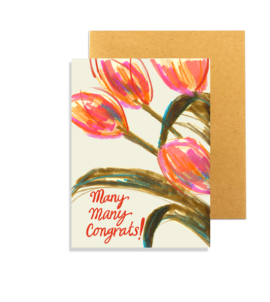Congratulations with a tulip