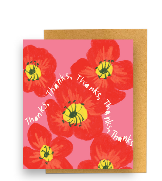 Thank you with lots of poppies