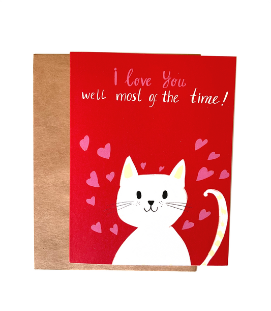 Cat Love - Valentines Day Card