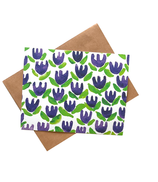 Purple Flowers - Note Cards Set